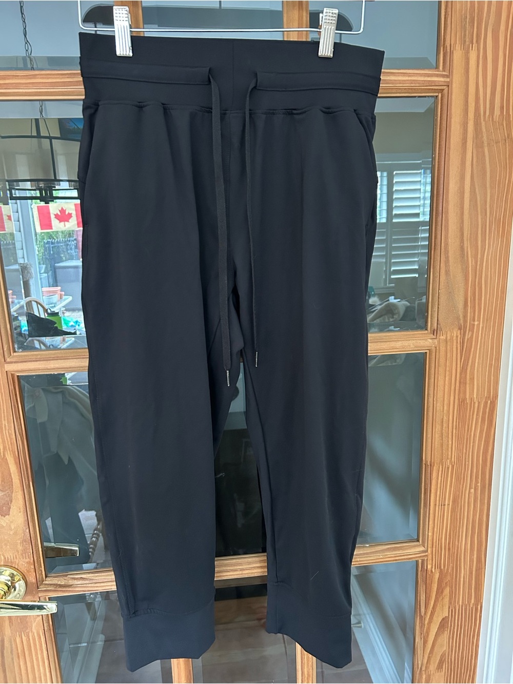 Lululemon Cropped Black Drawstring Jogger Pants